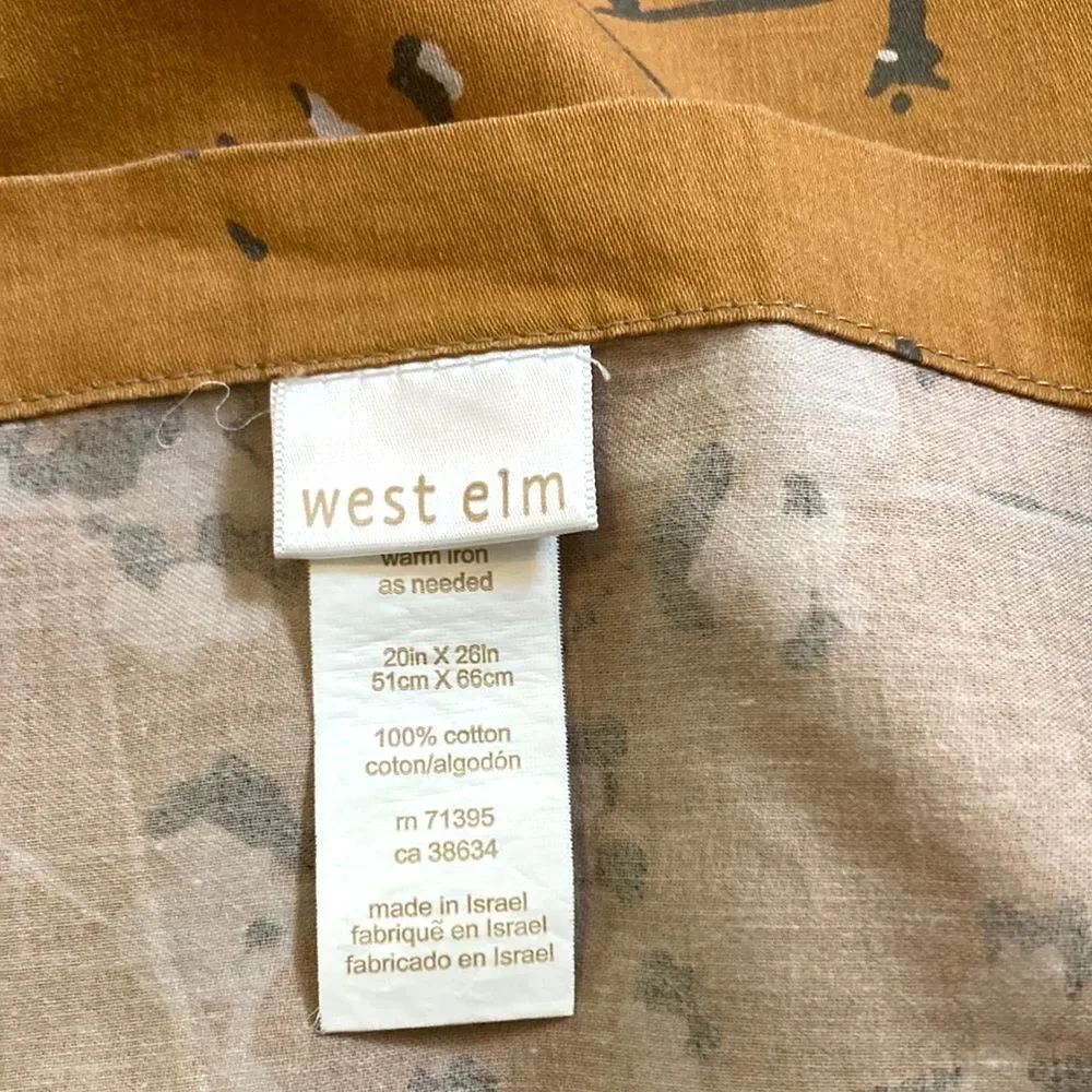 WEST ELM Pottery Barn Cherry Blossom Pillow Cover Sham Beige Standard 20 x 26 in